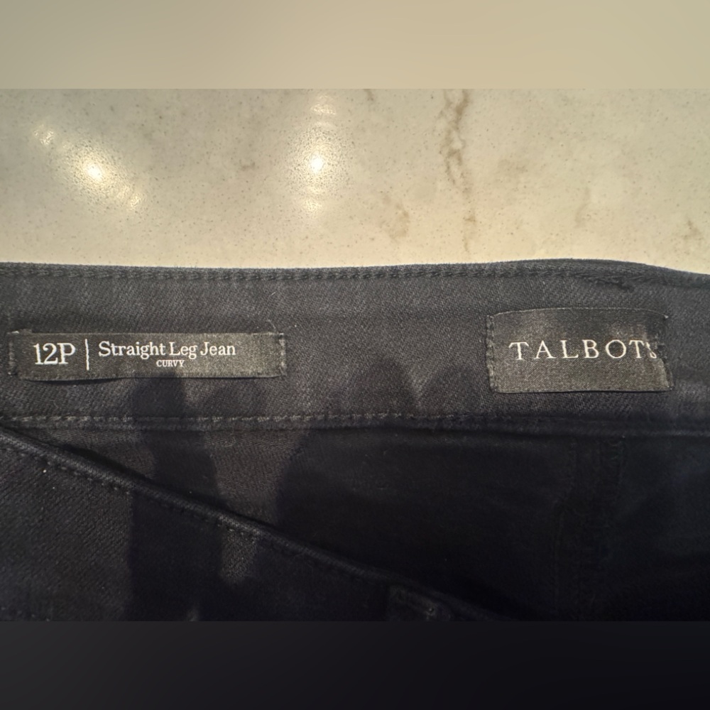 Talbots Women's Black Straight Leg Jeans Curvy Fit - Picture 5 of 9
